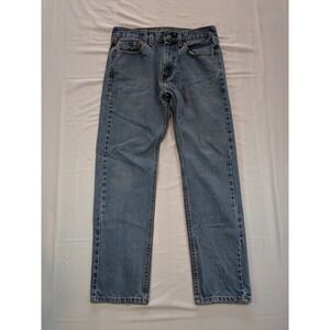 Levis 505 Regular Fit Straight Leg Jeans Mens 30x30 Medium Wash Blue 100% Cotton